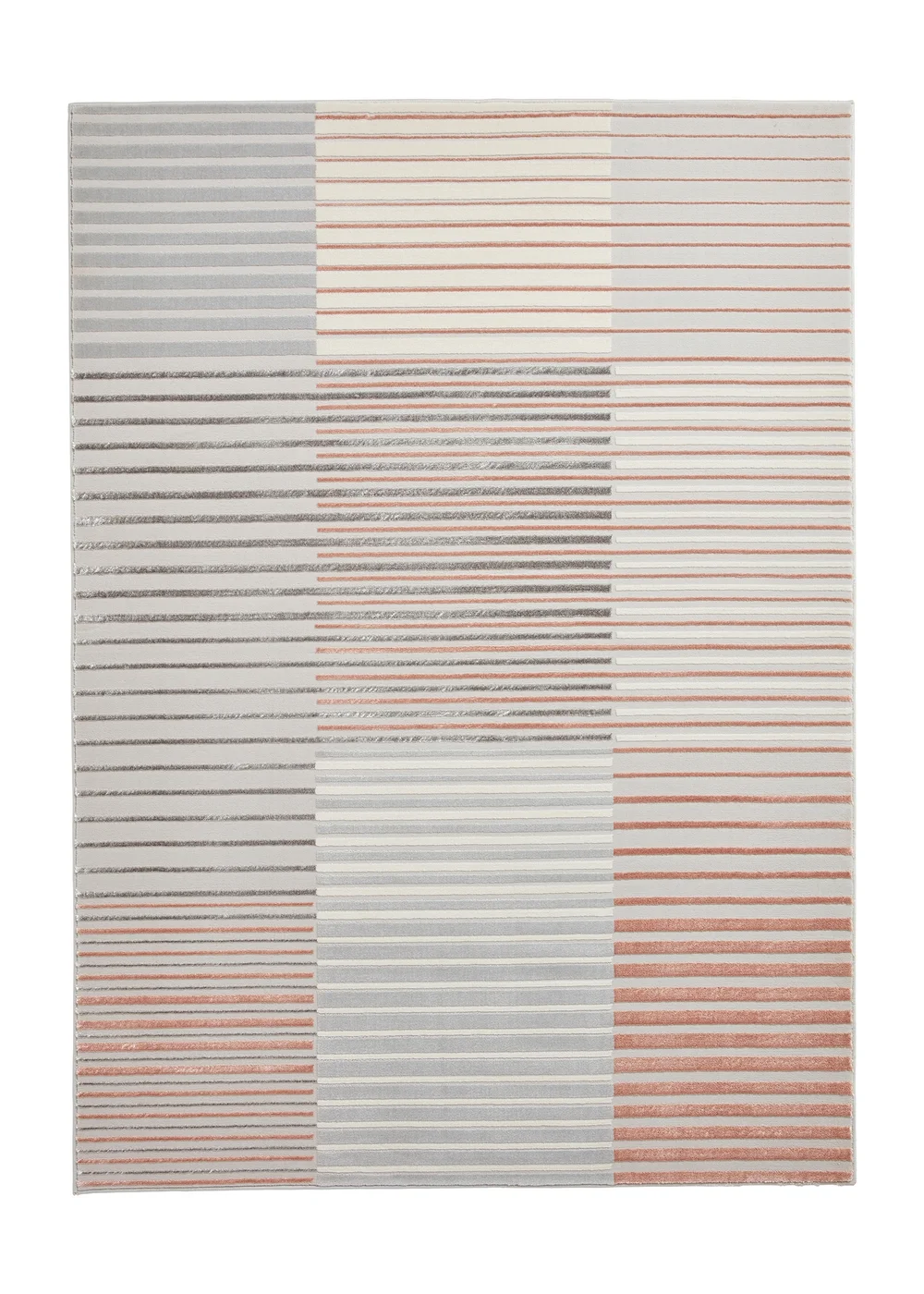 Think Rugs Apollo Grey/Pink Modern Linear Rug - 80 x 150 Image 2