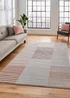 Think Rugs Apollo Grey/Pink Modern Linear Rug - 80 x 150 Image 1