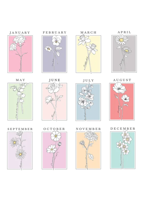 Personalised Memento Company White Birth Flower A4 Framed Print - One Size Image 4