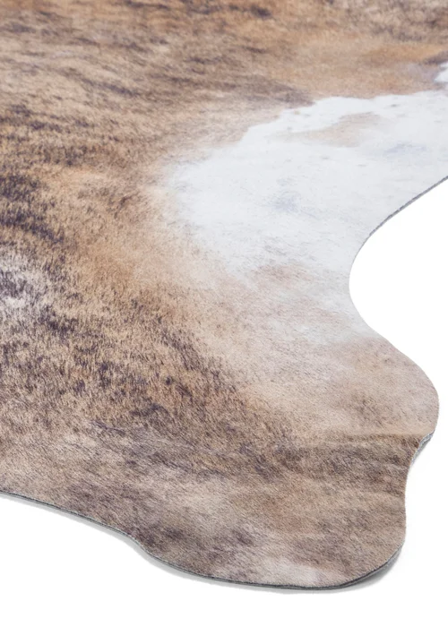 Think Rugs Faux Cow Print Brown Animal Print Rug - 130 x 155 Image 4