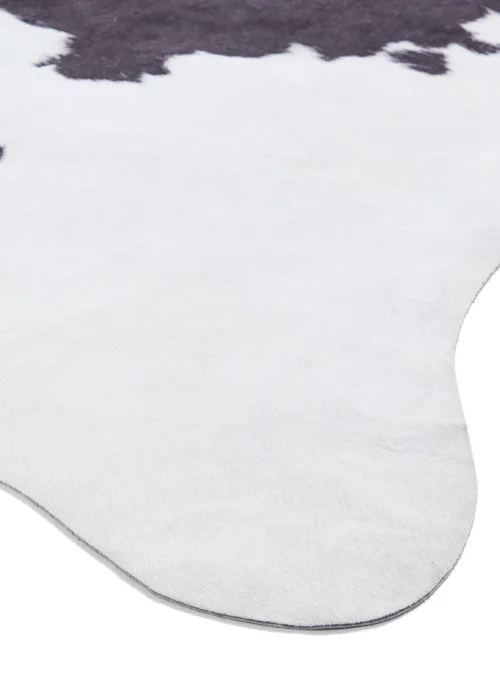 Think Rugs Faux Cow Print Black/White Rug - 130 x 155 Image 4