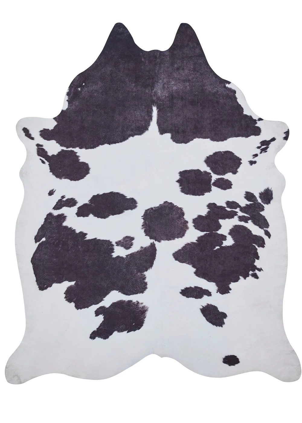 Think Rugs Faux Cow Print Black/White Rug - 130 x 155 Image 2