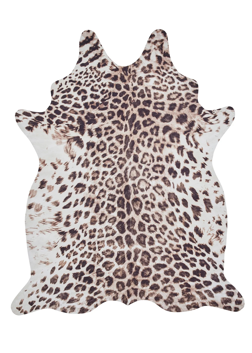 Think Rugs Faux Leopard Print Beige Animal Print Rug - 155 X 195 Image 2