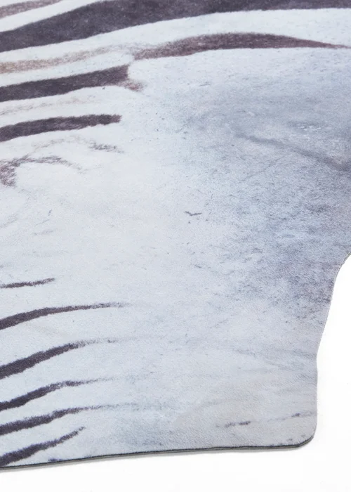 Think Rugs Faux Zebra Print Black/White Rug - 130 x 155 Image 4