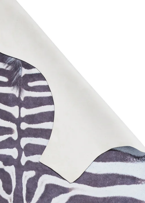 Think Rugs Faux Zebra Print Black/White Rug - 130 x 155 Image 3