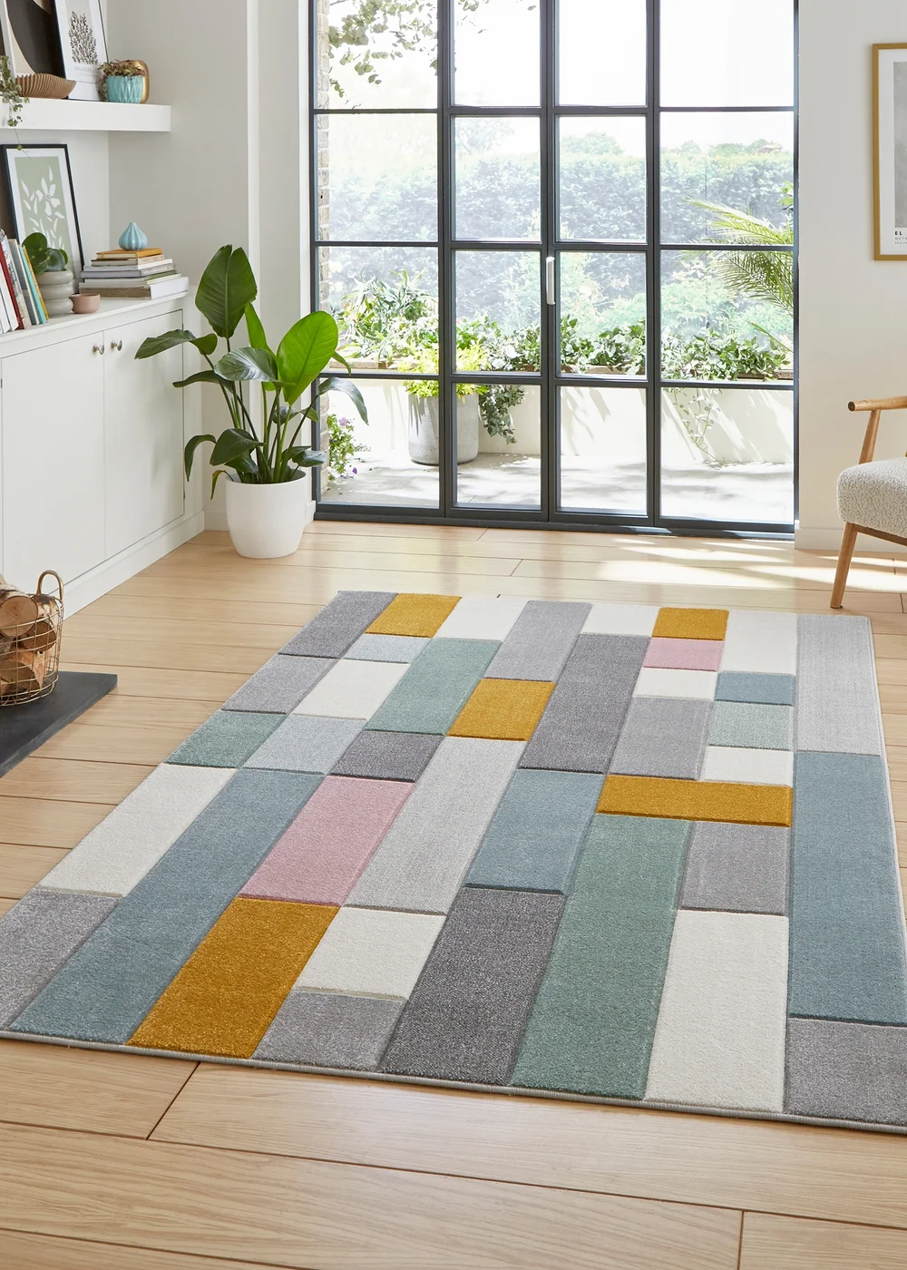 Think Rugs Matrix Multi Square Rug - 80 x 150 Image 1
