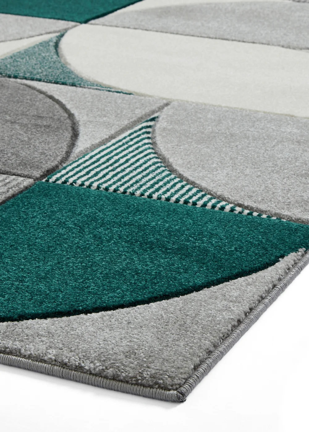 Think Rugs Matrix Green Modern Geometric Rug - 80 x 150 Image 4