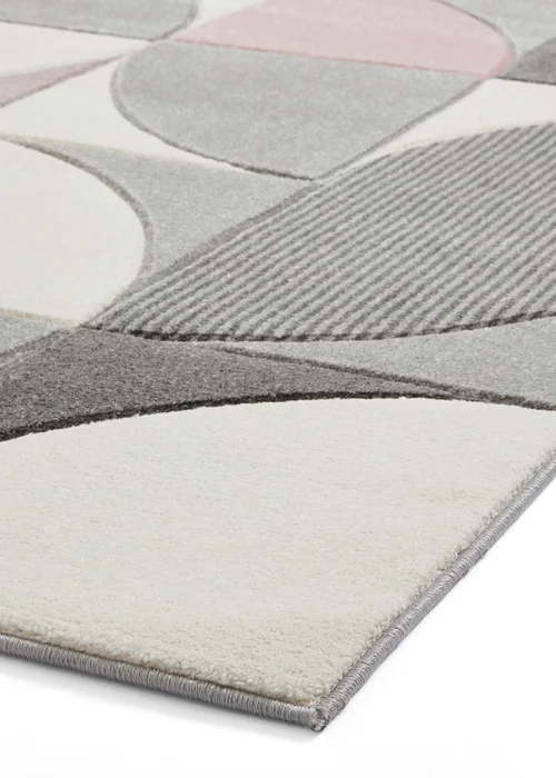 Think Rugs Matrix Pink Modern Geometric Rug - 80 x 150 Image 4