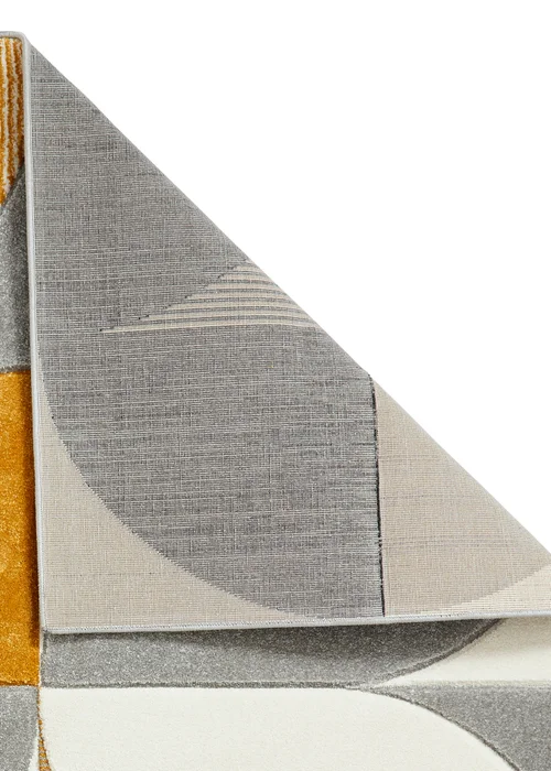 Think Rugs Matrix Yellow Modern Geometric Rug - 80 x 150 Image 3