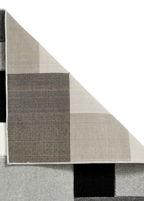 Think Rugs Matrix Grey/ Black Geometric Rug - 80 x 150 Image 3