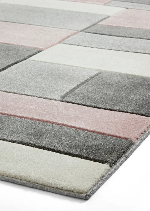 Think Rugs Matrix Pink Geometric Rug - 120 x 170 Image 4