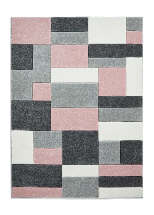 Think Rugs Matrix Pink Geometric Rug - 120 x 170 Image 2
