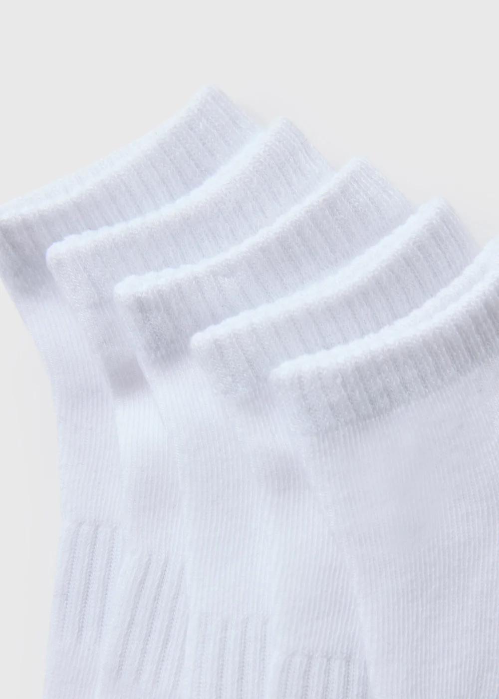 5 Pack Boys White Sports Trainer Socks (Younger 6 -Older 6.5) - Sizes 6 - 8.5 Image 2