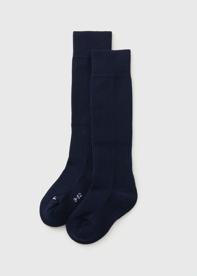 Navy Football Socks (Younger 6-Older 6.5)