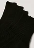 5 Pack Boys Black Ribbed Socks (Younger 9-Older 6.5) - Sizes 9-12 Image 2