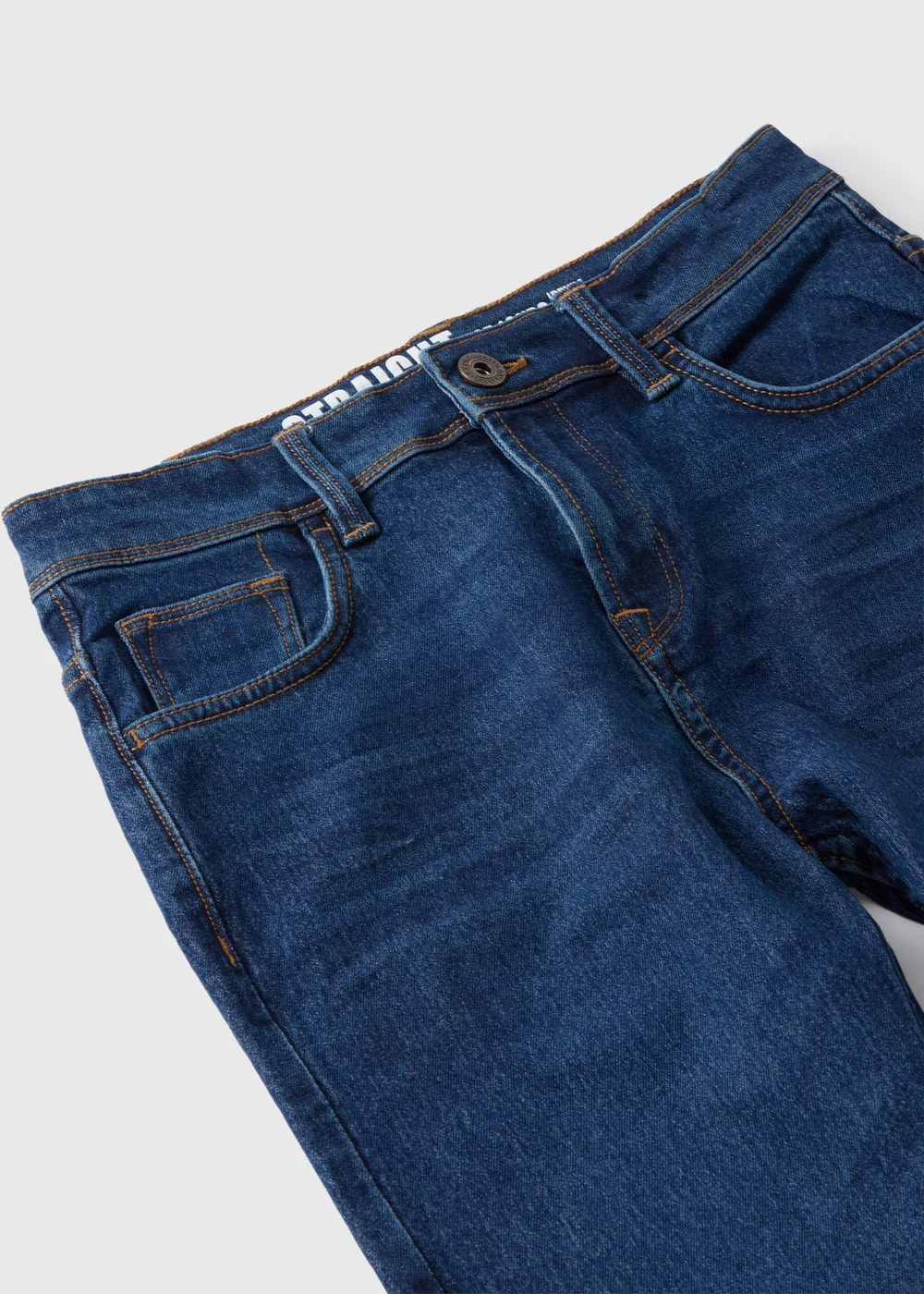 Boys Blue Dark Wash Straight Jeans (7-15yrs) - Age 7 Years Image 2