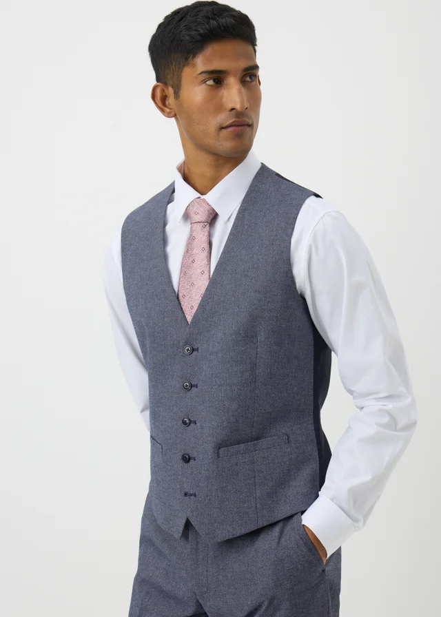 Taylor & Wright Carlo Italian Blue Denim Tailored Waistcoat