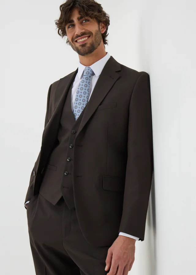 Taylor & Wright Menton Brown Twill Relaxed Fit Suit Jacket