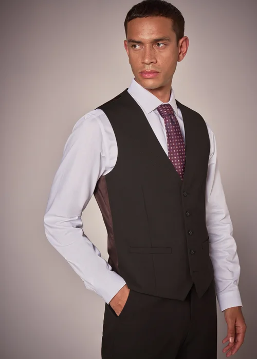 Taylor & Wright Menton Brown Twill Waistcoat - XXL Image 3