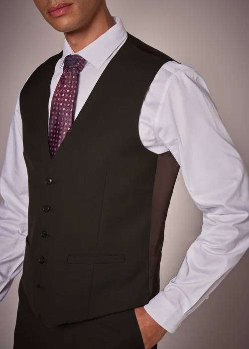 Taylor & Wright Menton Brown Twill Waistcoat - XXL Image 1