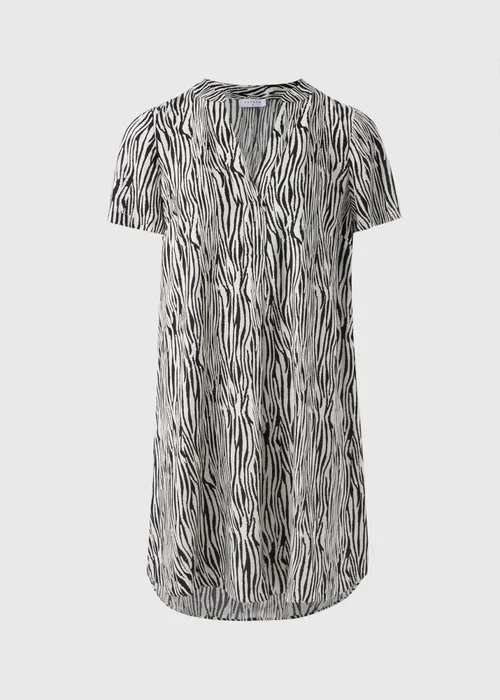 Black Zebra Print Tunic Dress - Size 8 Image 4