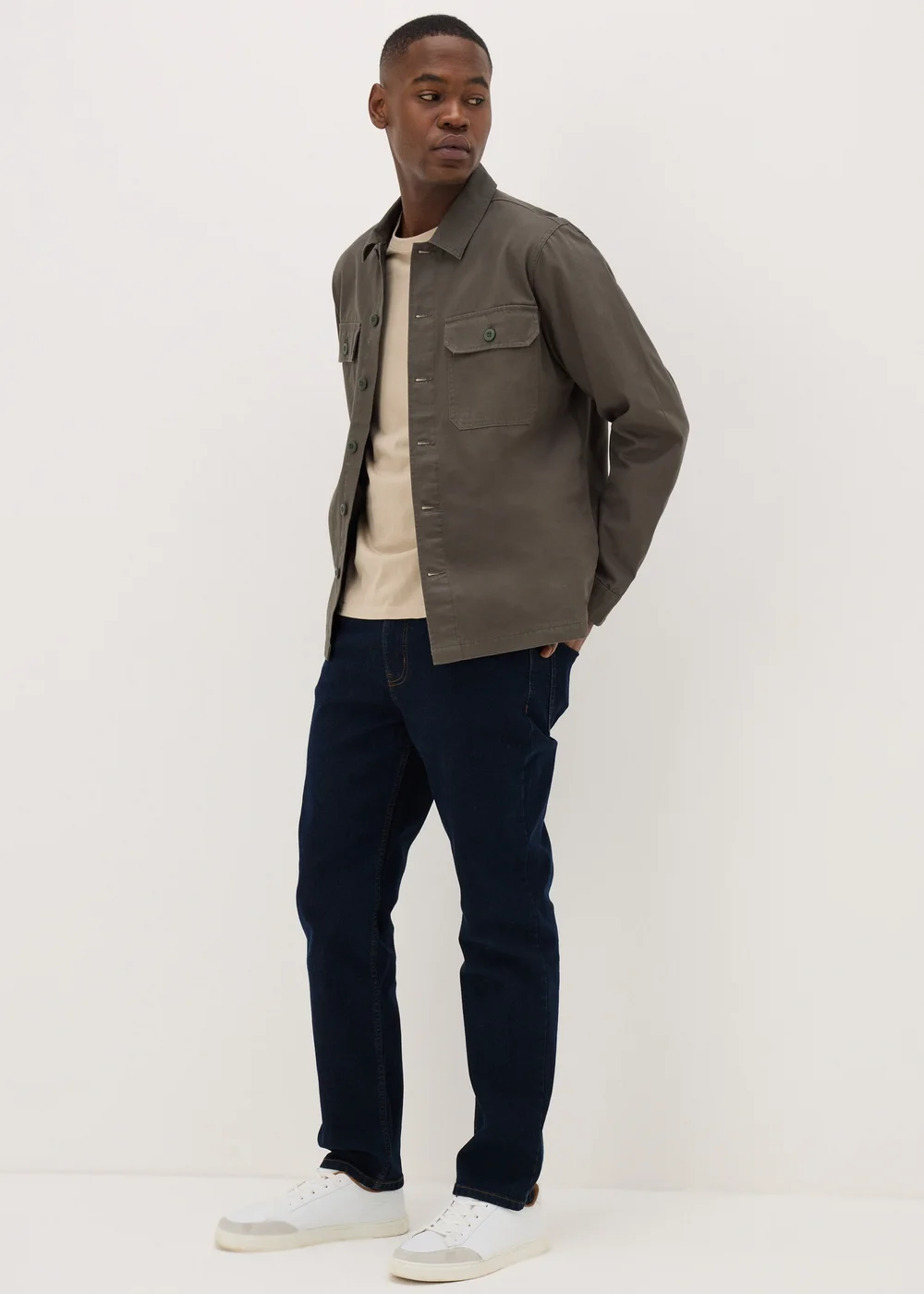 Indigo Straight Fit Jeans - 30 Waist Regular Image 1