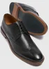 Black Leather Brogue Shoes - Size 6 Image 2
