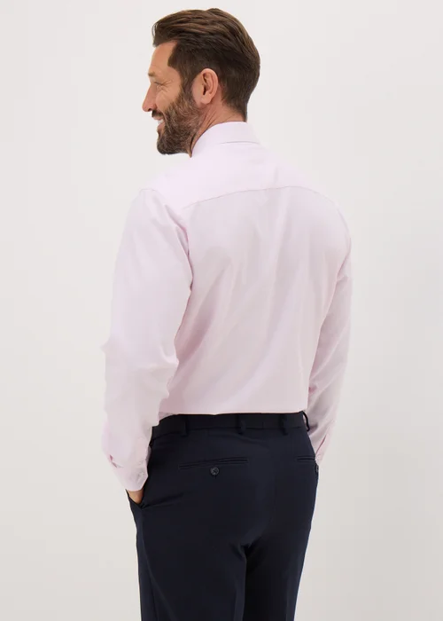 Taylor & Wright Pink Textured Regular Fit Shirt - Large Image 3