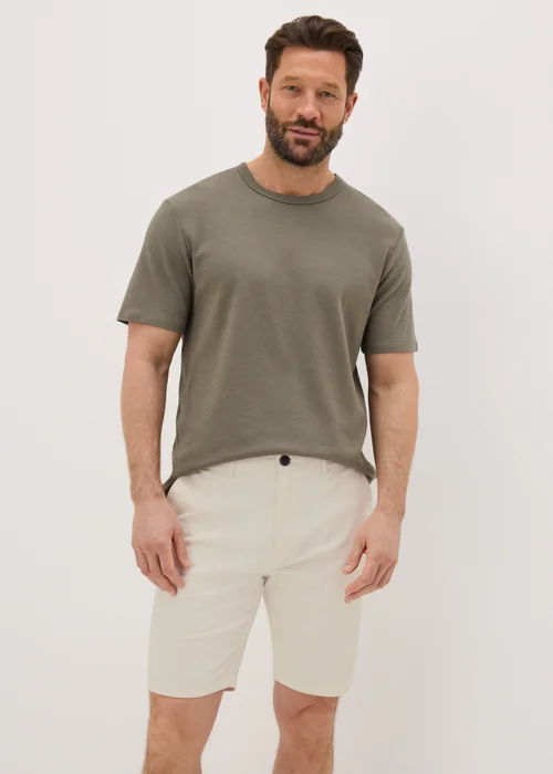 Ecru Slim Fit Chino Shorts - 30 waist Image 3