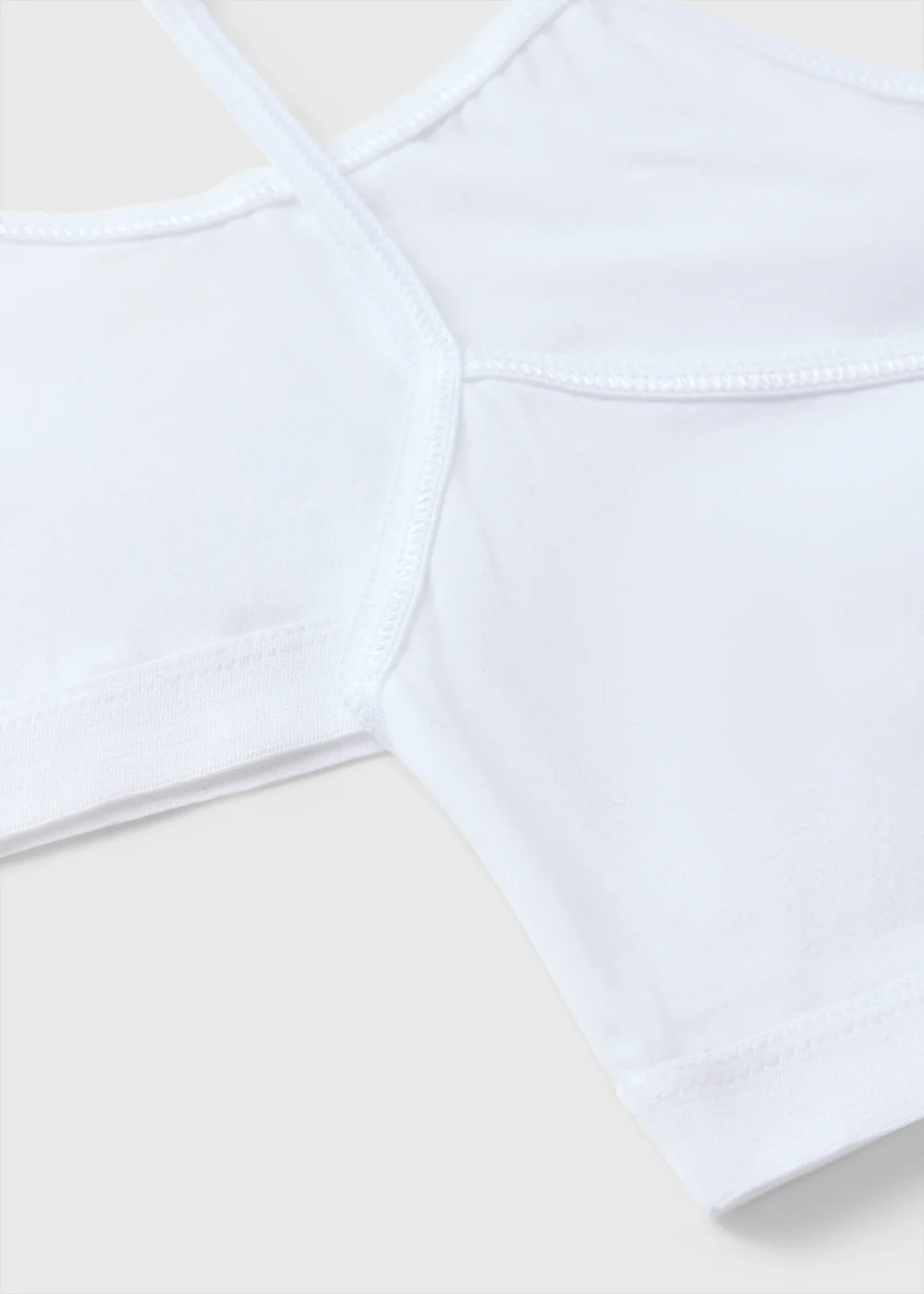 5 Pack Girls White Crop Tops (Younger 6-Older 12yrs) - Age 6 - 7 Years Image 1