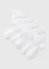 5 Pack Girls White Bow Socks (Younger 9-Older 6.5) - Sizes 6 - 8.5 Image 1