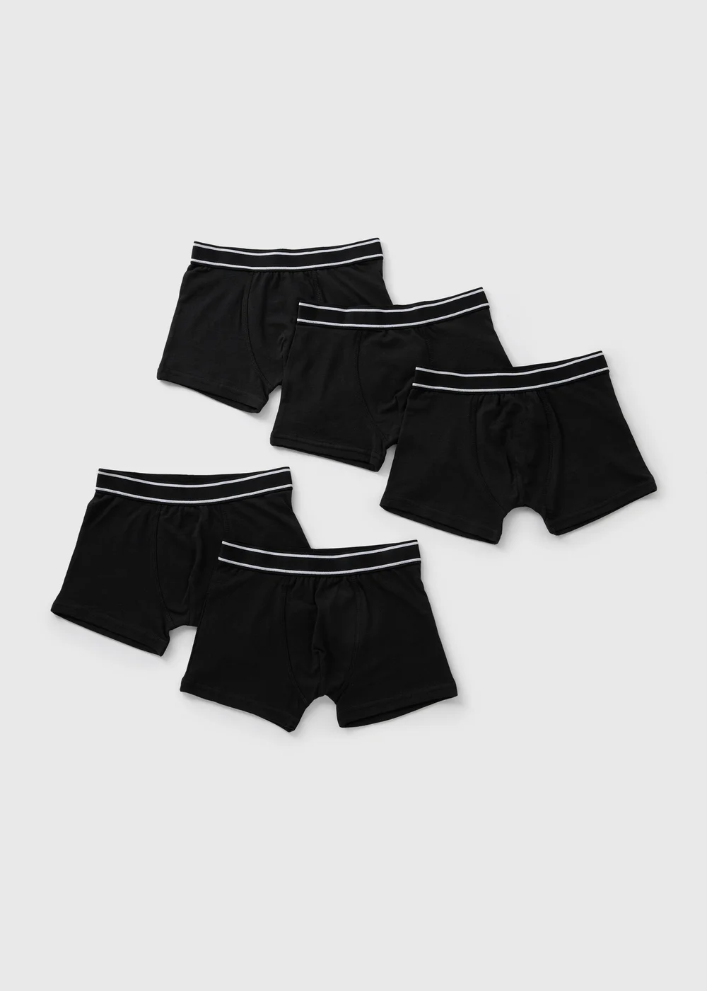 Boys 5 Pack Black Trunks (2-16yrs) - Age 2 - 3 Years Image 1