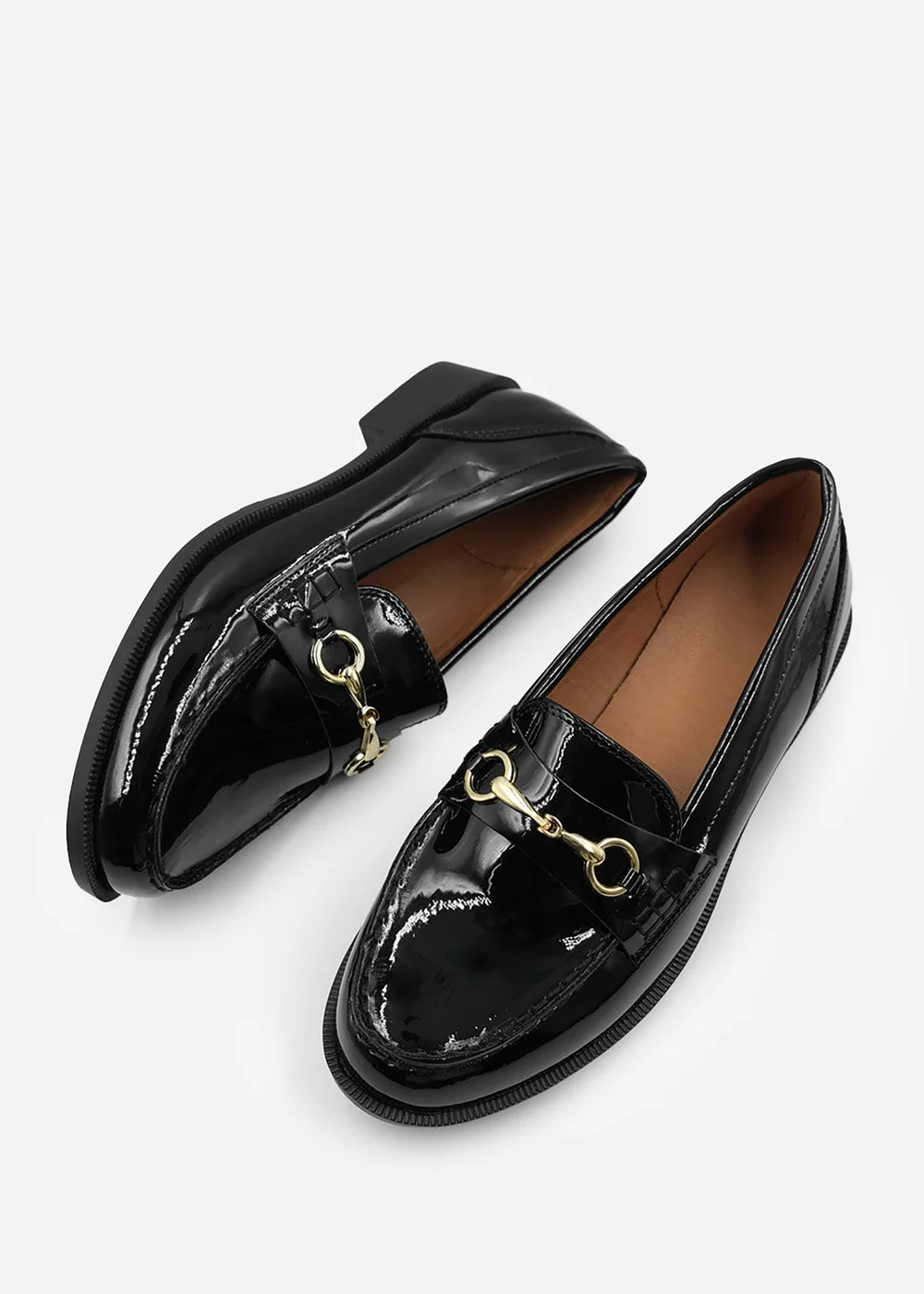 Where's That From Black Cielo Round Toe Metal Detail Loafers - Size 7 Image 2