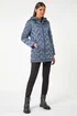 Roman Steel Blue Wave Quilted Puffer Hooded Coat - 16 Image 4