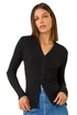 Roman Black Cable Split Detail Rib Jumper - Size 20 Image 1