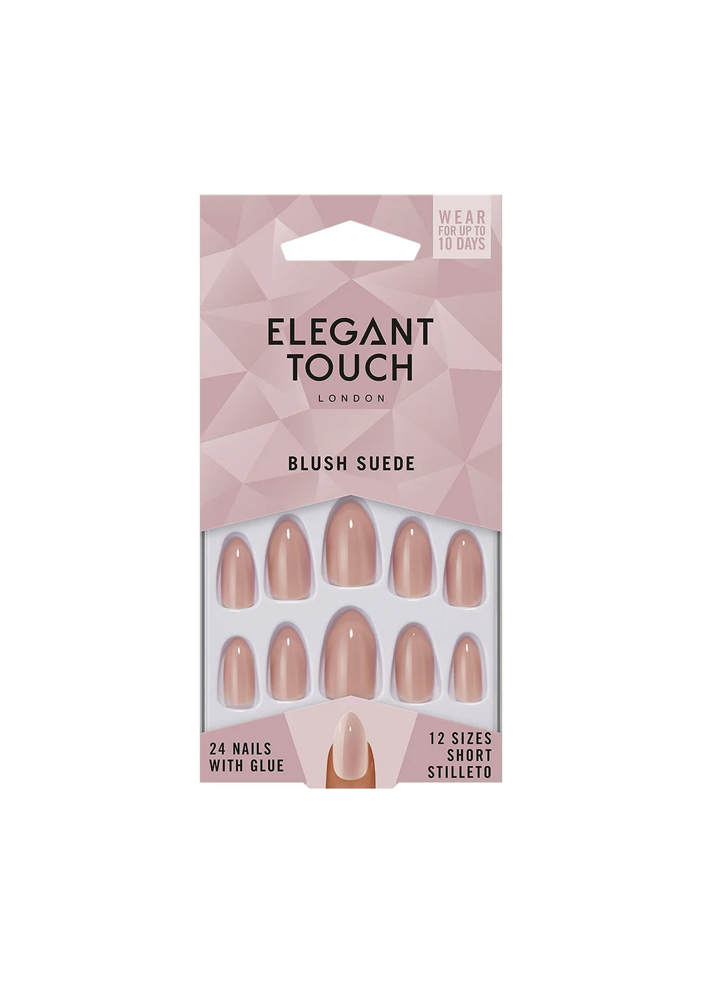 Elegant Touch Colour Nails Blush Suede - One Size Image 1