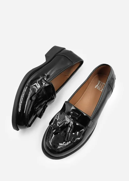 Where's That From Black Imogen Wide Fit Slip On Loafers - Size 7 Image 2