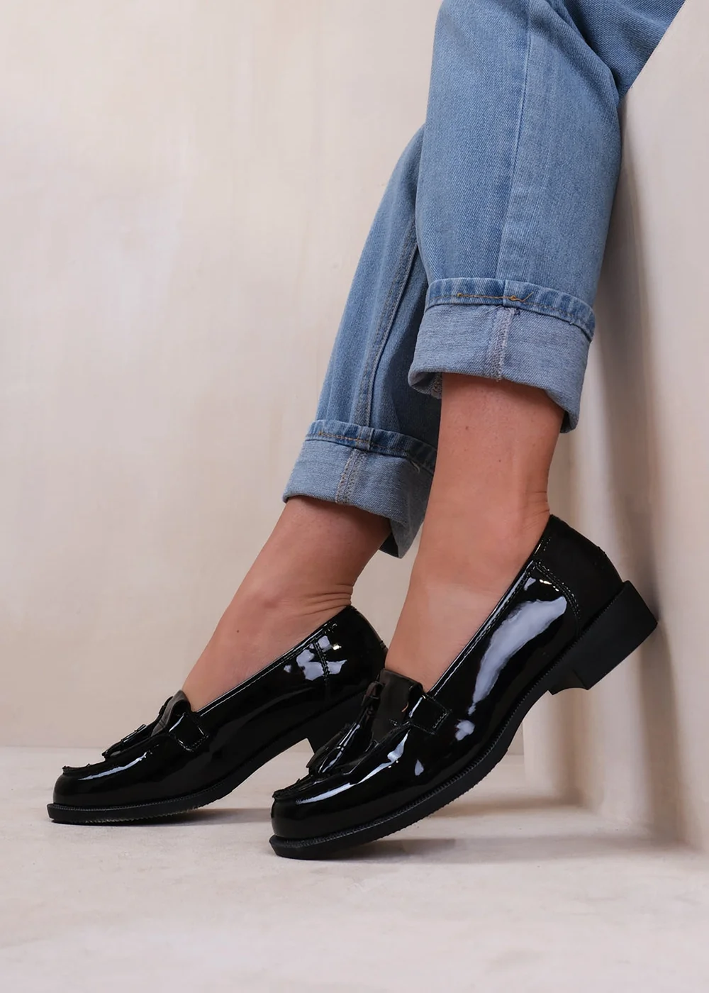 Where's That From Black Imogen Wide Fit Slip On Loafers - 7 Image 3