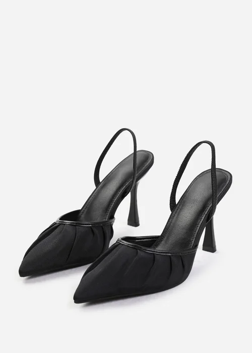 Where's That From Black Maldives Wide Fit Pointed Toe Heels - Size 7 Image 3