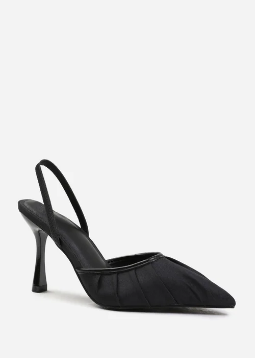 Where's That From Black Maldives Wide Fit Pointed Toe Heels - Size 7 Image 2