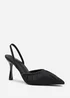 Where's That From Black Maldives Wide Fit Pointed Toe Heels - Size 7 Image 2