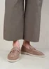 Where's That From Khaki Suede Pegasus Slip On Trim Loafers - Size 6 Image 3
