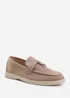 Where's That From Khaki Suede Pegasus Slip On Trim Loafers - Size 6 Image 2