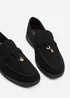 Where's That From Black Suede Pegasus Wide-Fit Slip On Loafers - Size 5 Image 2