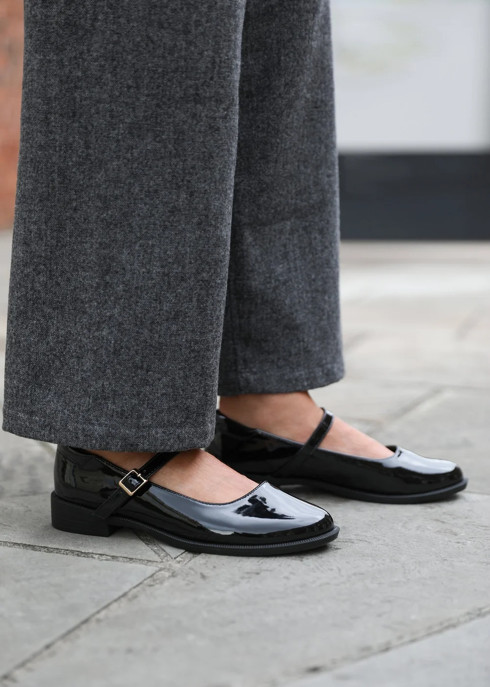 Where's That From Black Kingston Buckle Detail Low Heel Loafers - 8 Image 2