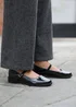 Where's That From Black Kingston Wide Fit Low Heel Loafers - Size 9 Image 1