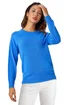 Roman Blue Plain Soft Crew Neck Jumper - Size 14 Image 1