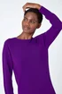 Roman Purple Plain Soft Crew Neck Jumper - Size 14 Image 4