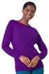 Roman Purple Plain Soft Crew Neck Jumper - Size 14 Image 1