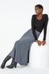 Roman Grey Plain Elastic Waist Knitted A Line Midi Skirt - Size 10 Image 2